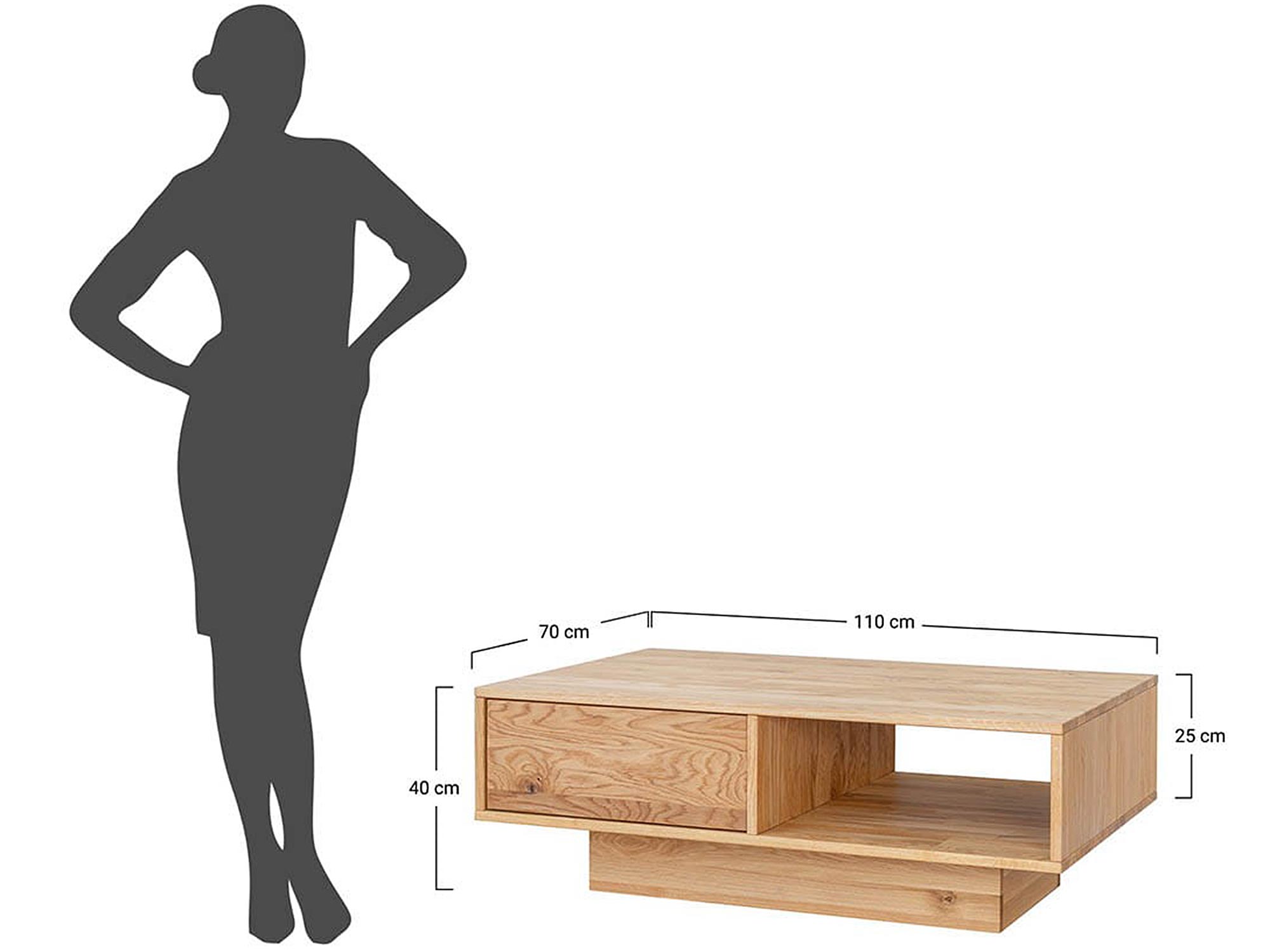 Wymiary regału dębowego, nowoczesny design
