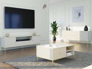 Miniatura 3 - Elegantní obývací pokoj s bílými meblami glamour