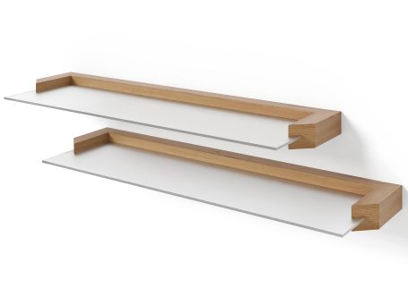 Drewniana półka ścienna, dębowa, styl minimalistyczny