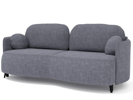Sofa modułowa w głębokiej szarości z miękkimi poduszkami