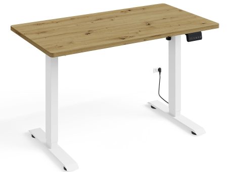 Drewniane biurko z regulacją wysokości do stylowego gabinetu