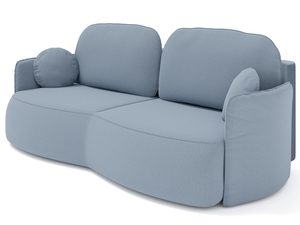 Miniaturka 8 - Sofa w jasnoniebieskim kolorze z małymi miękkimi poduszkami