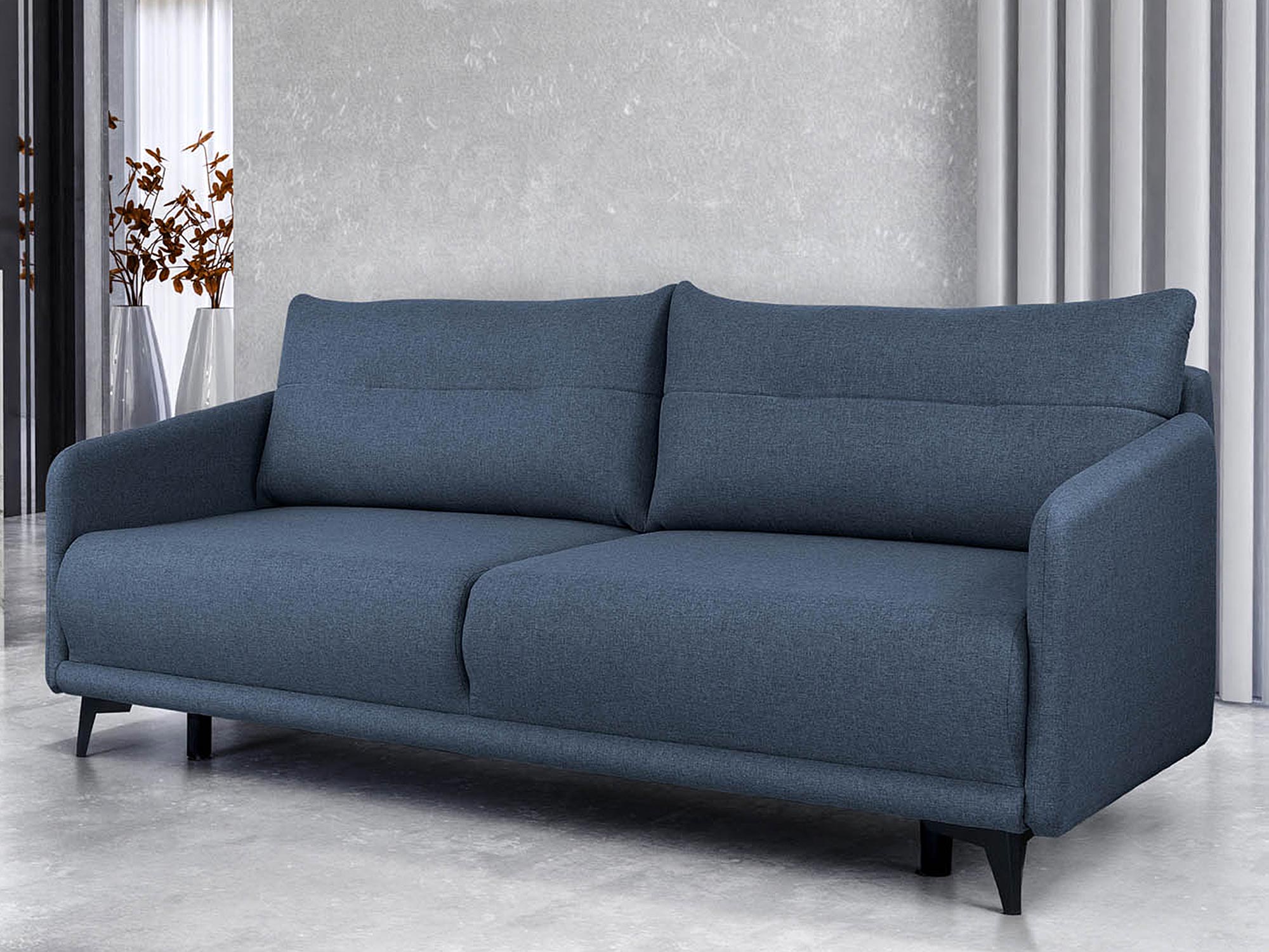 Granatowa sofa do eleganckiego salonu Granatowa sofa do eleganckiego salonu