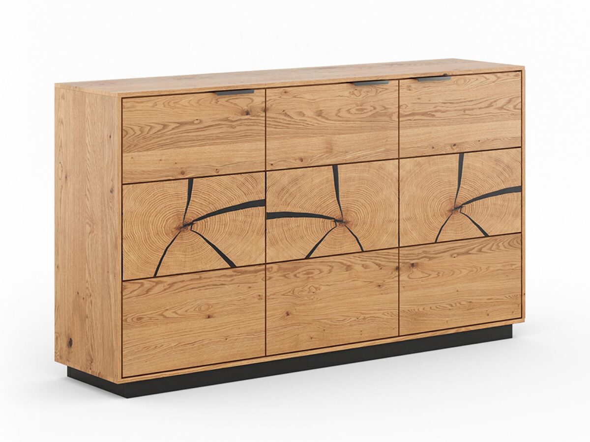 Modernistická dubová komoda v loftovém stylu Loftwood