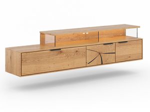 Miniatúra 9 - Drevená TV skriňa s moderným dizajnom a čiernymi akcentmi