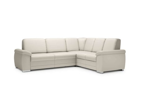 Beżowy narożnik modułowy do przestronnego salonu