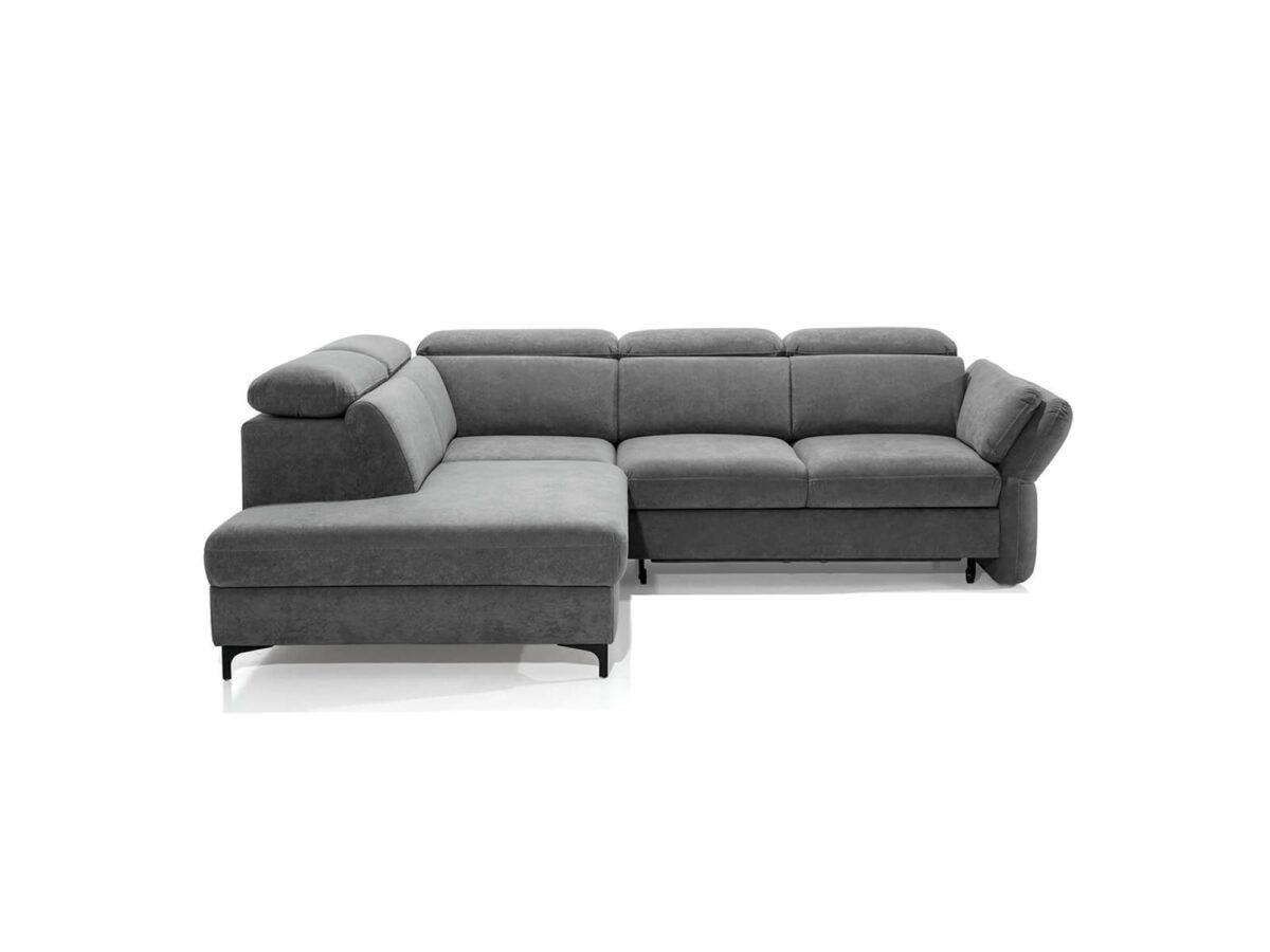 Graues Ecksofa mit Schlaffunktion Paolo