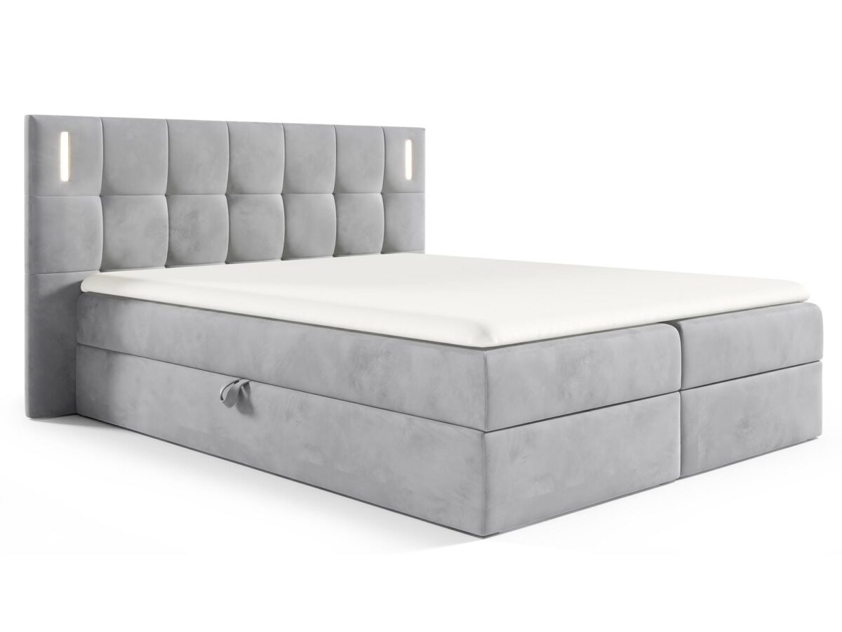 Doppel-Boxspringbett mit LED Midnight