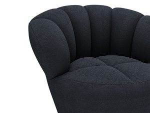 Miniatura 11 - Tmavě šedý křeslo muszelkowy v elegantním stylu z welurowym povrchovou úpravou