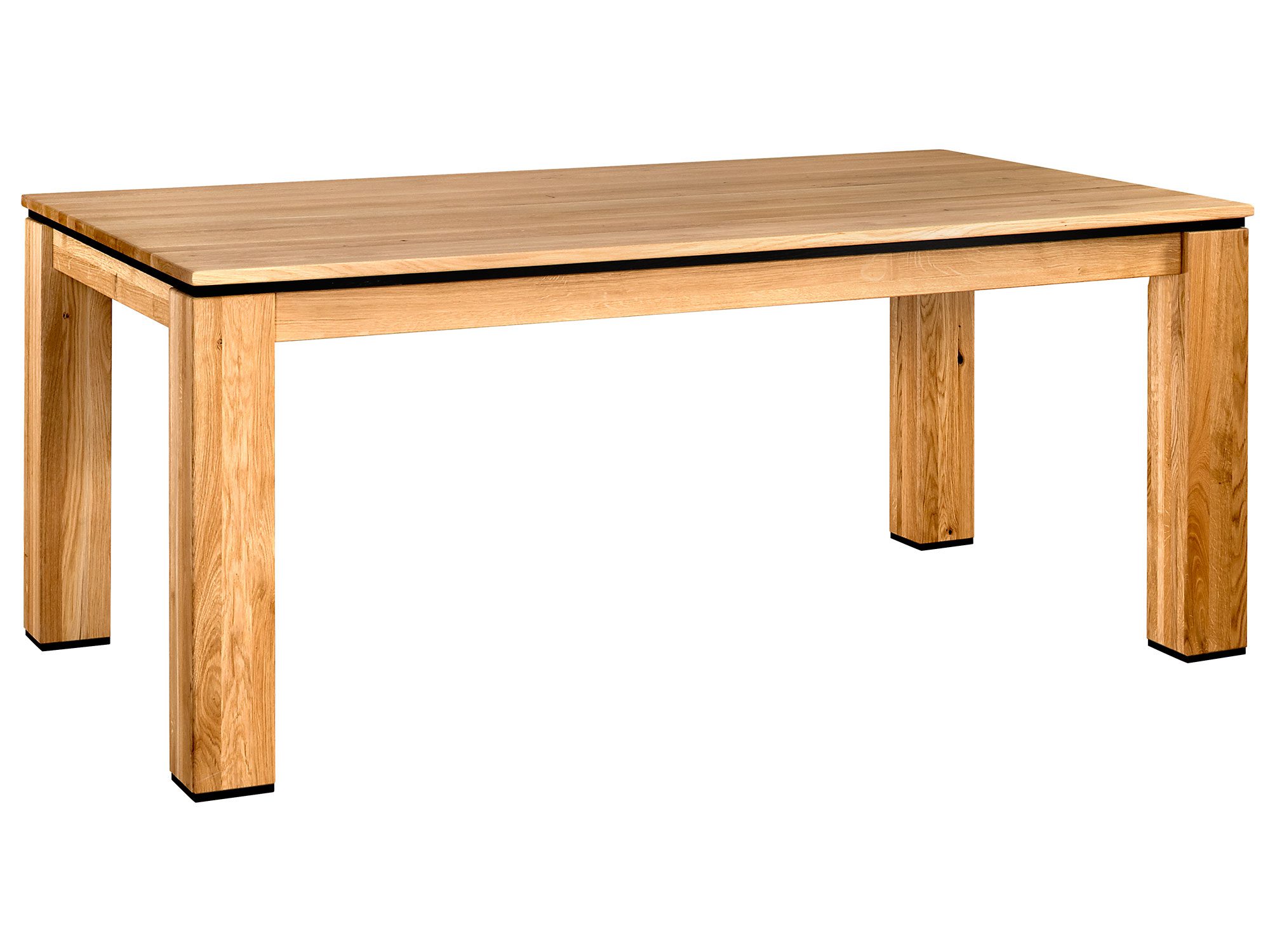 Drewniany stół do jadalni z masywnymi nogami w stylu rustykalnym