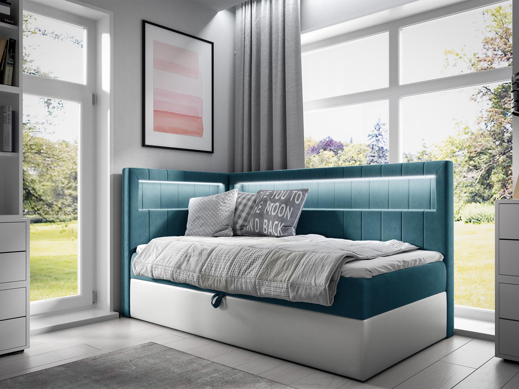 Turkusowo-białe z jasnym wnętrzem. Turkusowo-białe z jasnym wnętrzem.