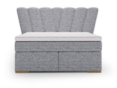 Designerskie Łóżko Kontynentalne z Oryginalnym Zagłówkiem HUBBY