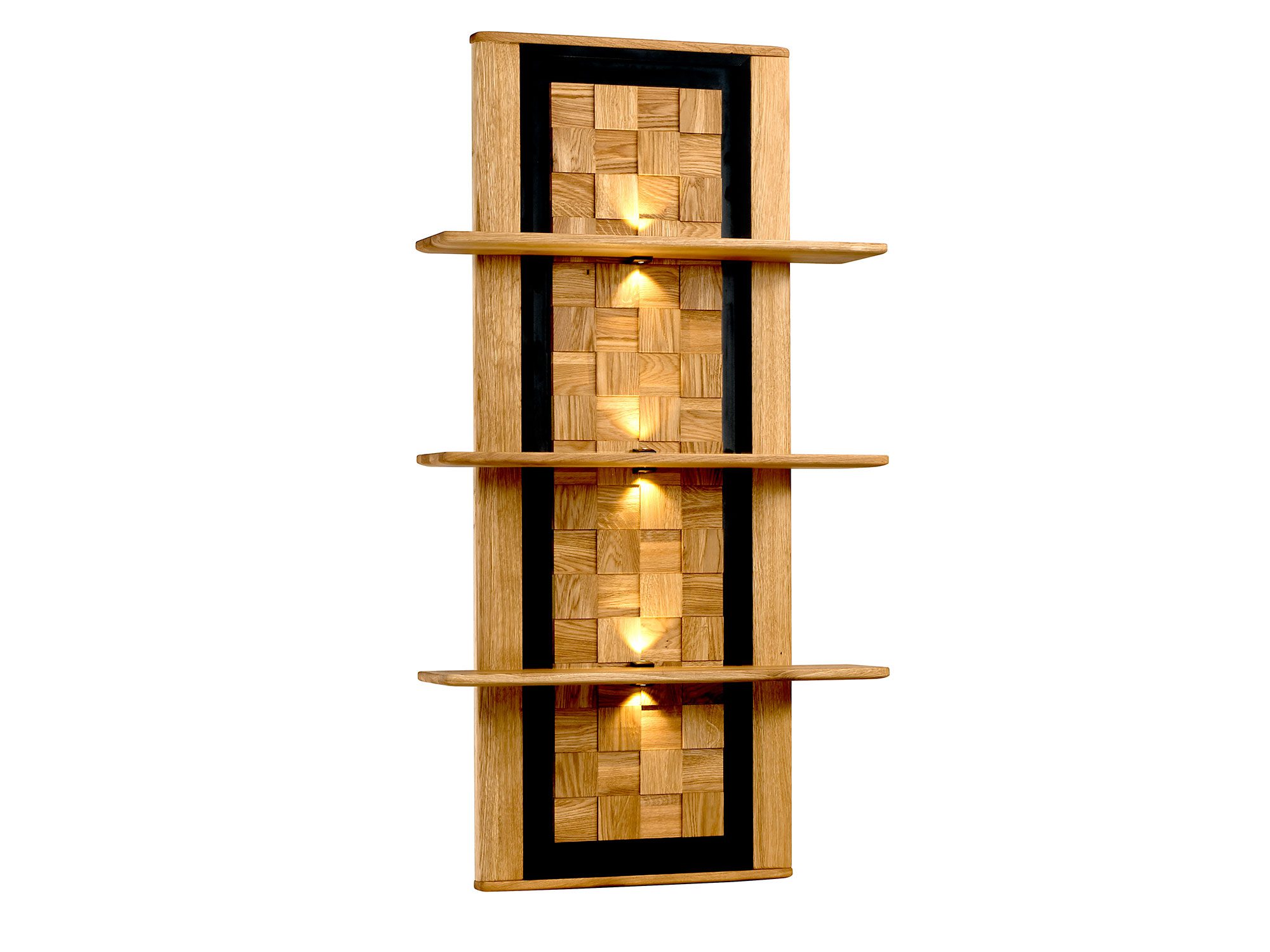 Zestaw półek w stylu loftowym z trzema półkami