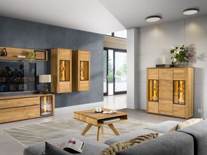 Miniaturka 3 - Zestaw salonowy z meblami dębowymi z oświetleniem