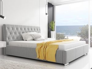 Miniatura 5 - Šedé postel do ložnice s dekorativním prošíváním v elegantním interiéru