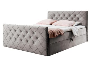 Miniatura 2 - Béžové čalouněná postel s prošívaným čelem