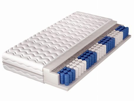 Materac kieszeniowy z wielostrefową budową do nowoczesnych łóżek