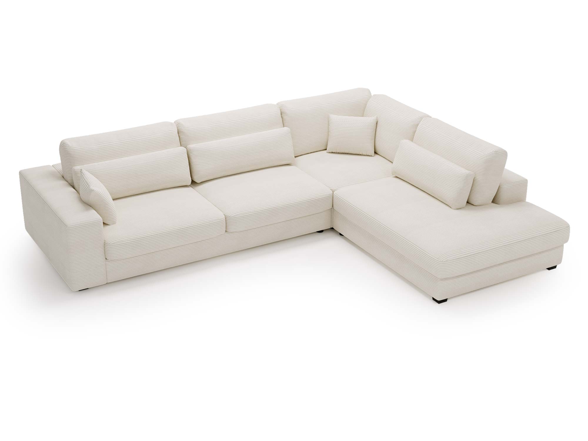 Narożnik ecru w kształcie litery L w nowoczesnym stylu Narożnik ecru w kształcie litery L w nowoczesnym stylu