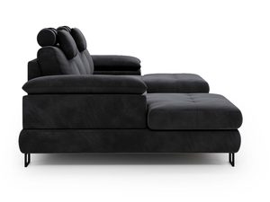 Miniaturbild 15 - Ecksofa graphit mit hohem Kopfteil und Polsterung Samt