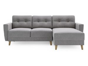 Miniaturka 4 - Sofa narożna z prostymi liniami w odcieniu stalowym