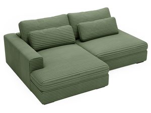 Miniaturka 15 - Sofa modułowa zielona z podłokietnikiem, idealna do jasnych aranżacji