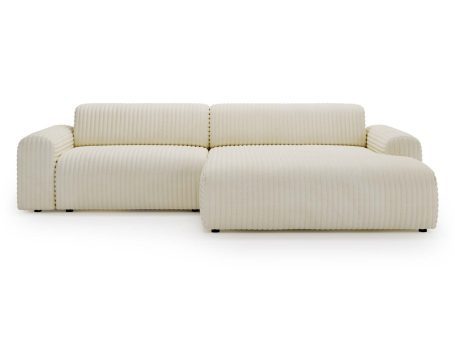 Piękny Beżowy Narożnik z Zaokrąglonymi Bokami LUIZZI