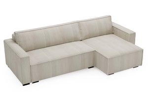 Miniaturbild 15 - Ecksofa beige Cord z Ottoman Ansicht oberer