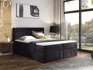 Miniatura 3 - Čalouněná postel v černé barvě z elegantním povrchovou úpravou