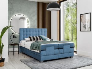 Miniatura 11 - Kontinentální postel v barvě niebieskim s prošívaným čelem – elegantní postel do ložnice, idealne do romantycznych interiérů.