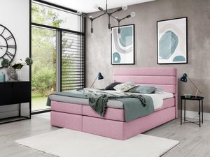 Miniaturka 3 - Łóżko tapicerowane w jaskrawym różu z eleganckim wykończeniem