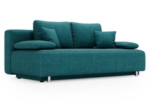Miniaturka 11 - Turkusowa sofa wypoczynkowa z dekoracyjnymi poduszkami