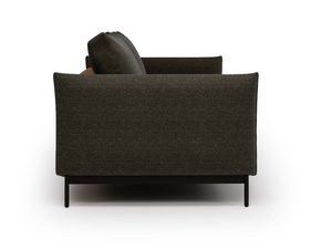 Miniaturka 3 - Ciemna sofa jednoosobowa loftowa z prostym oparciem