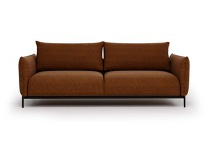 Miniaturka 2 - Ceglasto-brązowa sofa tapicerowana do salonu w stylu klasycznym