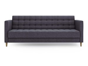 Miniaturka 4 - Grafitowa sofa pikowana z geometrycznym wzorem i prostą formą