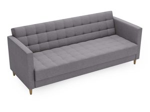 Miniaturka 10 - Szara sofa z prostym pikowaniem i nowoczesnym wyglądem