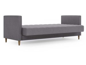 Miniaturka 14 - Sofa nowoczesna z bokami i prostą formą w odcieniu beżowym