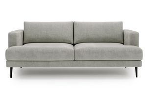 Miniaturka 5 - Szara sofa z wysokim oparciem i tapicerowanym bokiem
