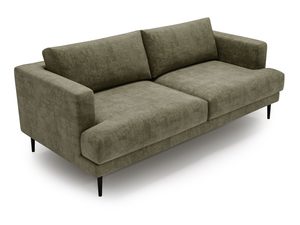 Miniaturka 13 - Sofa oliwkowa z tapicerką typu velvet i czarną podstawą
