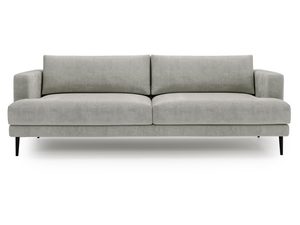 Miniaturka 5 - Sofa jasnoszara z wyraźnym oparciem i klasycznym stylem