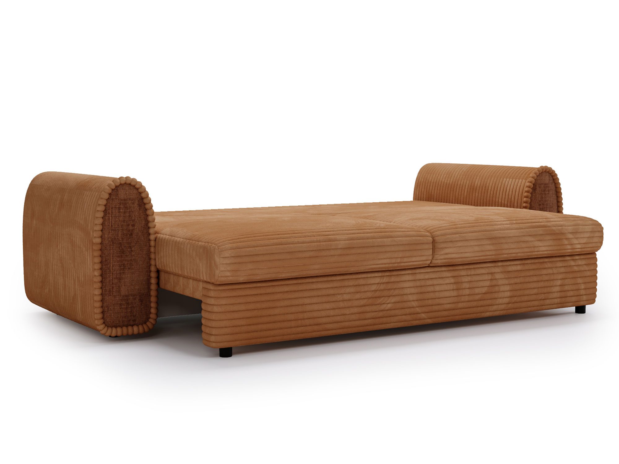 Sofa z miękkim siedziskiem w odcieniu rudo-brązowym Sofa z miękkim siedziskiem w odcieniu rudo-brązowym