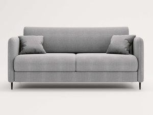 Miniaturka 2 - Szara sofa dwuosobowa tapicerowana frontalny