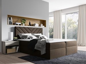 Miniatura 3 - Hnědé čalouněná postel v prošíváním