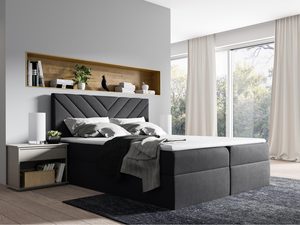 Miniatura 6 - Čalouněná postel, v barvě šedým v styl moderním