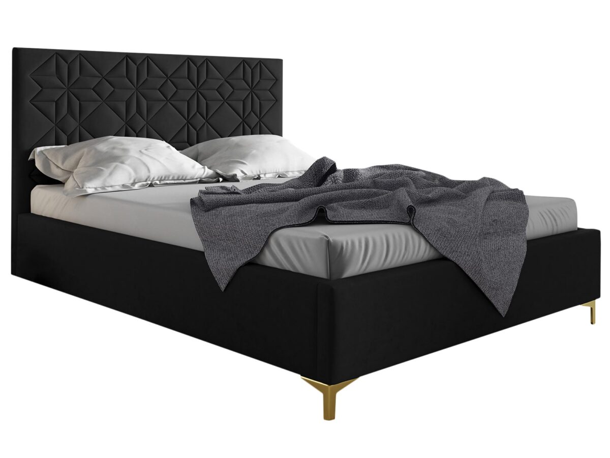 Klassisches Polster-Doppelbett mit Bettkasten MADURA