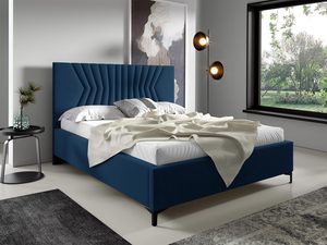 Miniatura 13 - čalouněná postel v barvě tmavě modrým s ozdobným čelem – elegantní postel do ložnice, které wprowadza wyrafinowany styl.