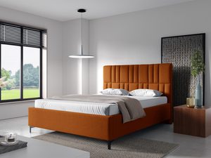 Miniatura 4 - Oranžové postel z wyrazistym čelem a prostymi nožkami