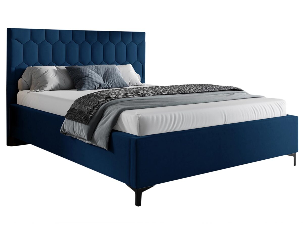 Modernes Polster-Doppelbett mit Bettkasten SONIA