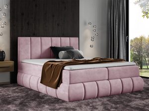Miniatura 4 - Čalouněná postel v barvě růžovým, glamour styl