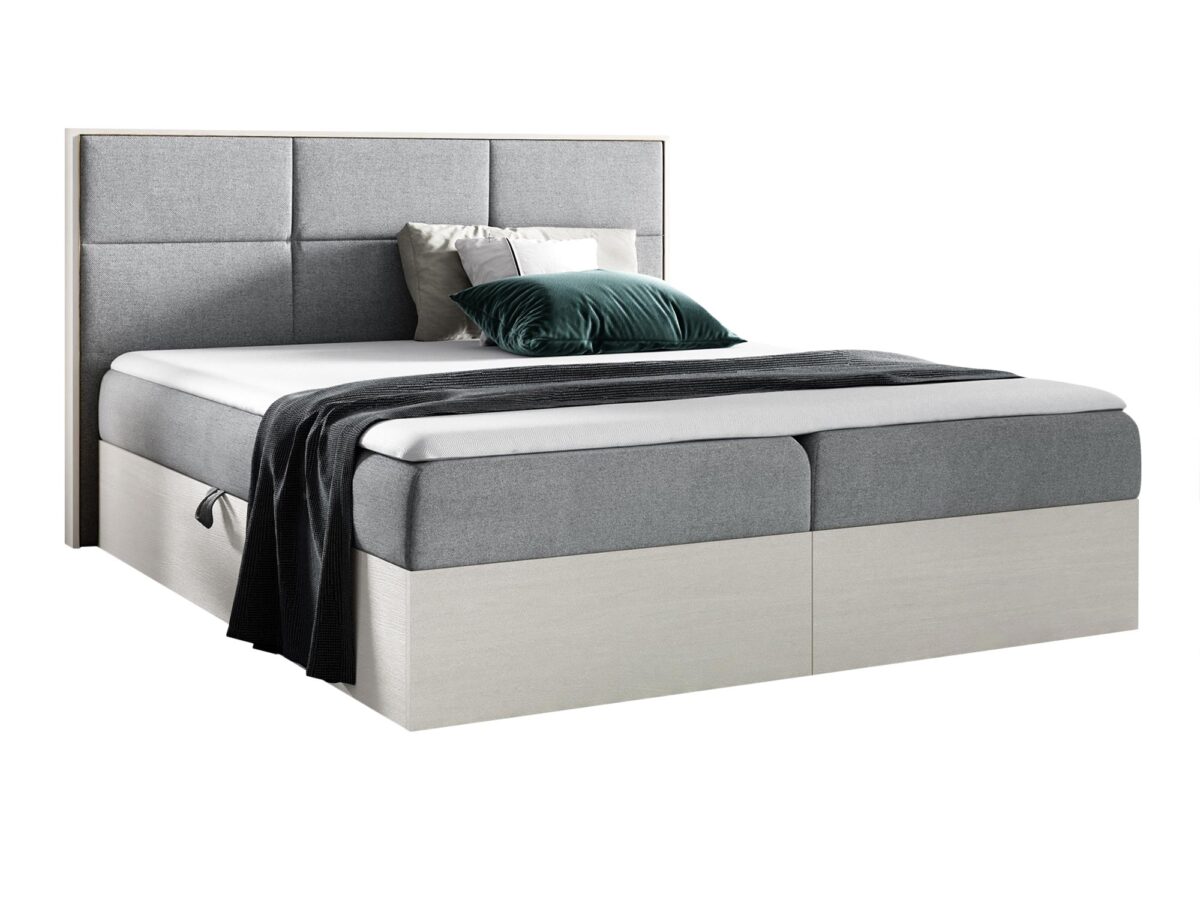 Skandinavisches Boxspringbett Doppelbett Nordic Teak BRAGA 2