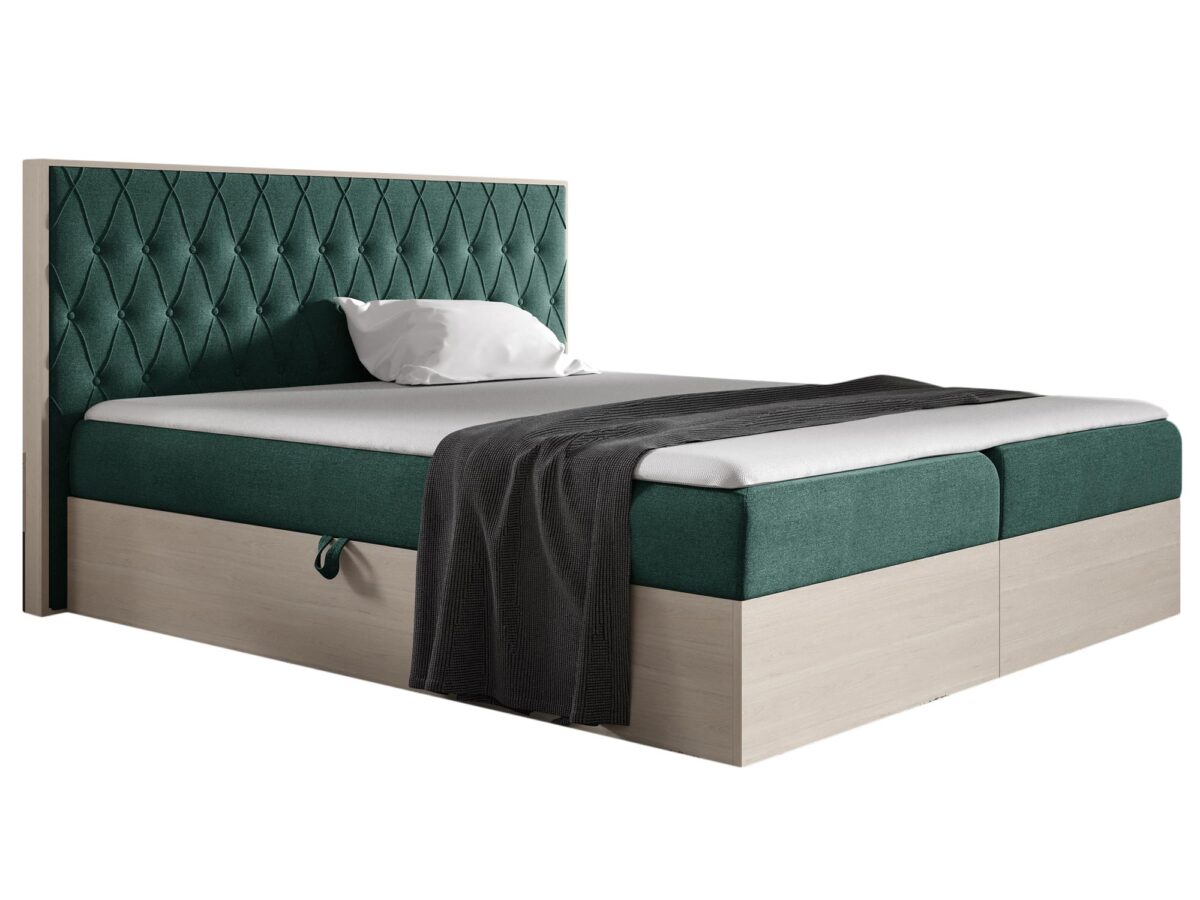Boxspringbett Nordic Teak 120×200 cm – 200×200 cm SIMBA 1